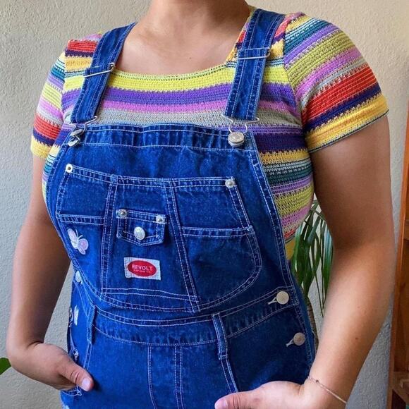 Revolt Jeans Pants - Revolt  Overalls